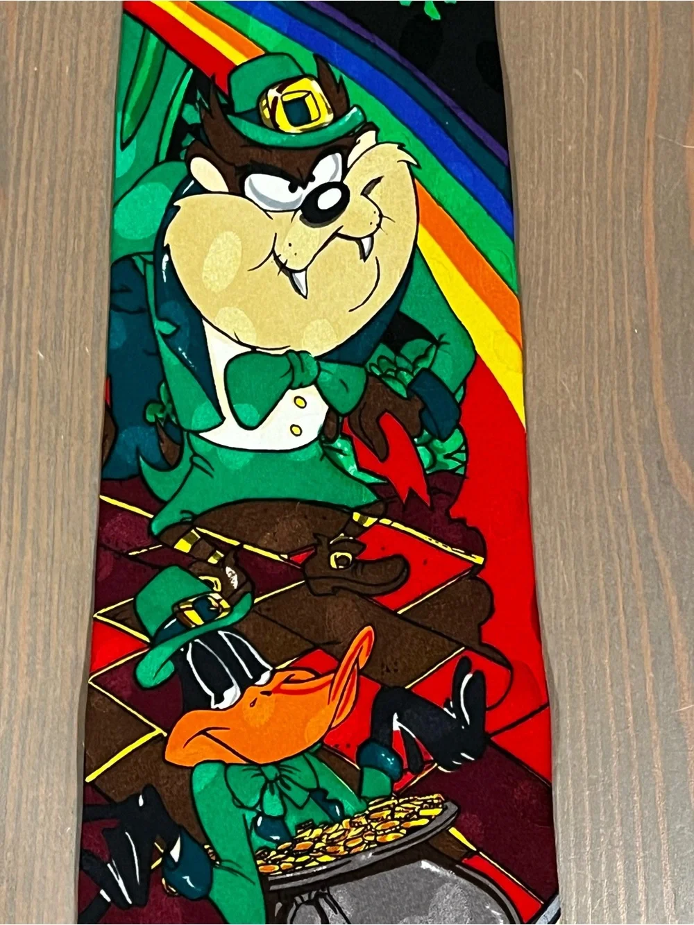 3 Vintage Looney Tunes Ties Tazmanian Devil Halloween St Patrick's Smiley Face